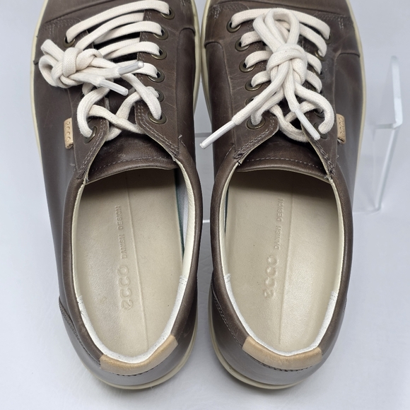 ECCO Soft 7 Women's Size US 9/9.5 EU 40 Brown Leather Sneakers Lace-Up Low Top - Picture 9 of 10